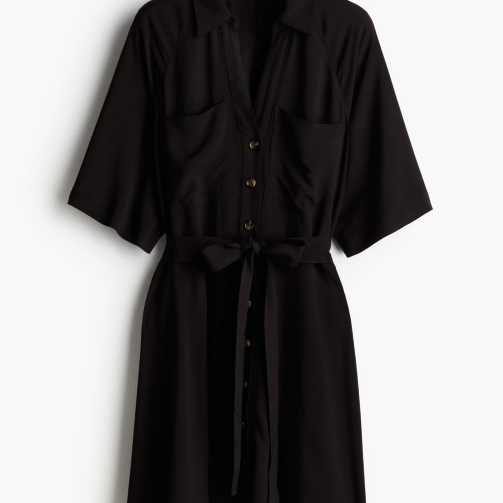 Black Button-Up Dress